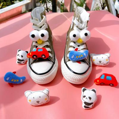 China Cute Shoe Buckle Car Animal Styling Kids Sneaker Shoe Child Shoe Charm Lace Charm Decoration Soft Furry 3D Animal, Shoe Buckle for sale