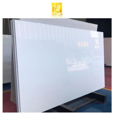 China BOTON STONE 20mm Thikness Marble Slab Modern Nano White Artificial Marble Super White Nanoglass Countertops for sale