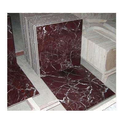 China Supplier Modern Chinese Rosso Levanto Marble Slab Purple Red Marble Tile for sale