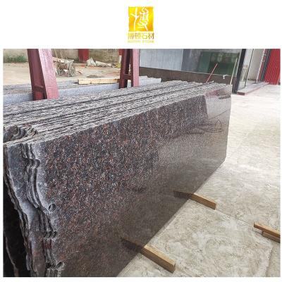 China Modern BOTON STONE Natrual Stone Polished Flooring Brown Granite Slabs Kitchen Countertops Composite Granite Countertops for sale