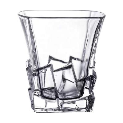 China High End Wholesale Designer Fancy Glass Wine Glass Whiskey 285ml Glass Mug Cups Glass Mugs for sale