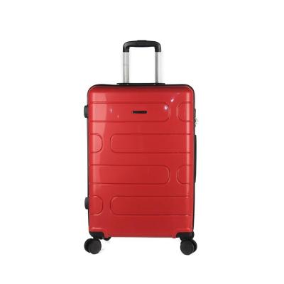 China Lightweight 3 Piece PC 100% PP New Design Travel Trolley Luggage With Silent Wheels for sale