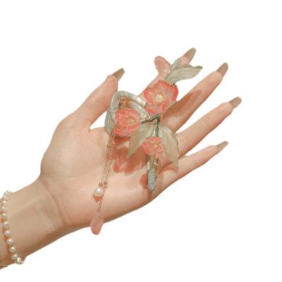 China Hair Accessories Flower Summer Delicate Antique Back Main Upper Sense Big Clip Grab Clip Women Hair Shark Clip Fringe Hair Accessories for sale