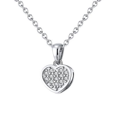 China RINNTIN SN224 Newcomer Valentines Gift 925 Sterling Silver Heart Pendant Necklace Romantic Jewelry for sale