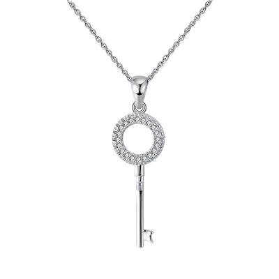 China RINNTIN Romantic SN220 Valentine Gift Jewelery for Women Men Real 925 Sterling Silver Key Pendant Necklace for sale