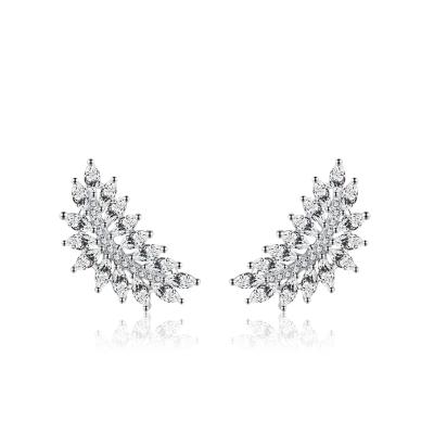 China RINNTIN SE339 TRENDY Fashion Jewelry Read 925 Sterling Silve Marquise Cut 4A CZ Stud Earrings For Women for sale