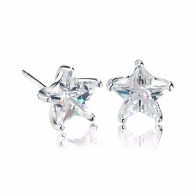 China RINNTIN SE02 Cute Hot Sale Jewelry 925 Sterling Silver Star Stud Earrings For Women Men for sale