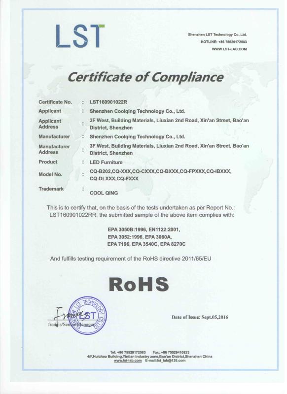 RoHS - Shenzhen Coolqing Technology Co., Ltd.