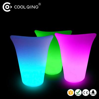 China Durable High Quality 16 Color Changed Waterproof Bar Nightclub Beer Led Plastic Ice Bucket for sale