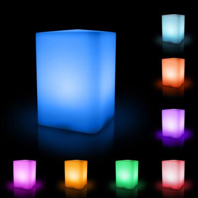 China Wireless Rechargeable Outdoor Light Cube Kids LED Nightclub Small Color Changing Cube Chair for sale