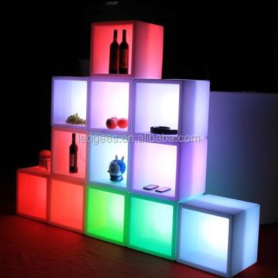 China Bar/nightclub/hotel/living room/outdoor and indoor party/KTV rechargeable LED storage furniture light bar cube for sale