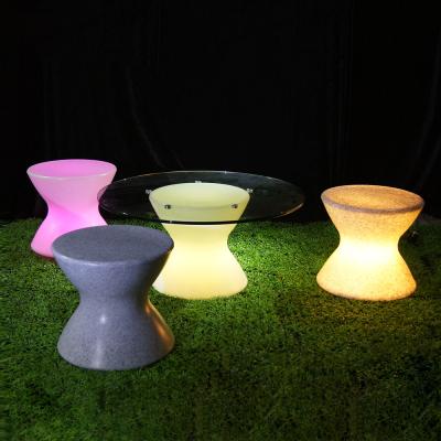 China Garden/Hotel/Nightclub/Party/KTV Outdoor Waterproof Glowing Bar/Drum Shape Bar Furniture LED Glowing Chair for sale