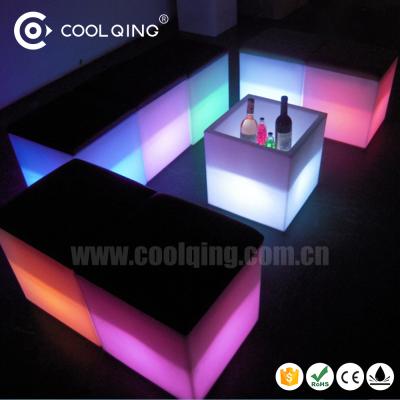 China Table Small Bar LED Bar Cube LED Supply Bar Stool In Popular Rental Furniture for sale