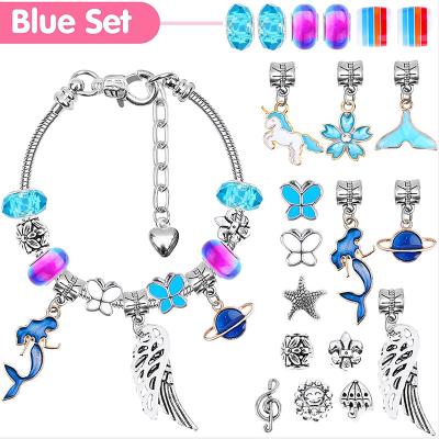 China Amazon hot cute cute 112pcs set colorful crystal bracelet diy handmade jewelry exquisite kids gift bracelets for sale