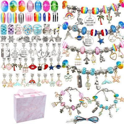 China Hot Amazon Cute New Product Colorful Crystal Bracelets Set 127pcs Luxury Edition Gift DIY Set for sale