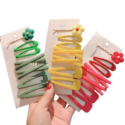 China fashion & luxury fashion & 7PCS/SET Women's Luxury Girls Cute Candy Colors Hairpins Sweet Barrettes Flower Hair Clips Shapes Hair Accessories for sale