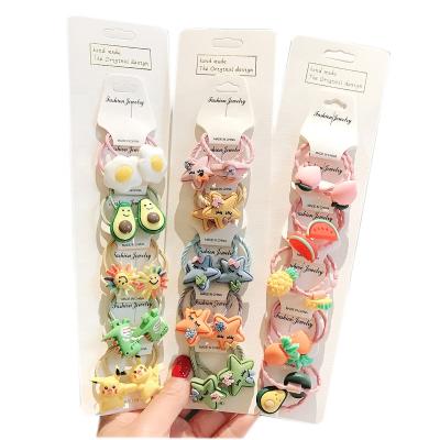 China fashion & Beautiful fashion & Lovely Lovely Babies 5PAIR/SET Hair Bands Kids Hair Scrunchies Animal Elastic Hair Rope Accessories for sale