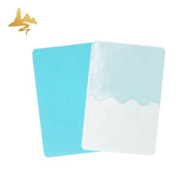 China New Product Eco-friendly Blue Color Herbal Menthol 7x10cm Plaster Wrist Pain Relief S-Shaped Patch for sale