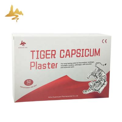 China Body Health Care Heat Patch Tiger Capsicum Plaster For Curing Tension Back Lumbar Joint Pain Relief for sale