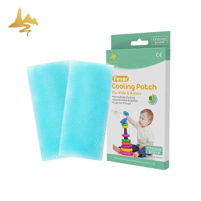 China Suitable for fever and regeneration. Manufacture CE Certificate Cool Plaster Baby Adults No Fever Cooling Hydrogel Gel Patch for sale