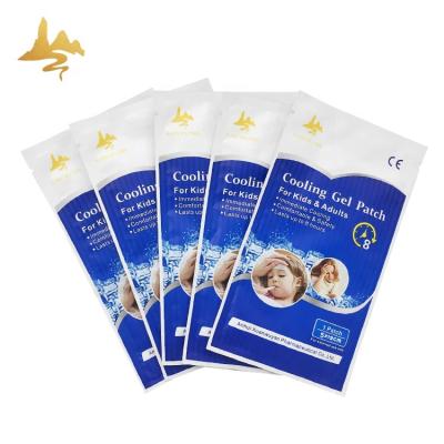 China Suitable for fever and regeneration. OEM Service Disposable Hydrogel Cool Blue Fever Cooling Pad Gel Patch For Kids for sale