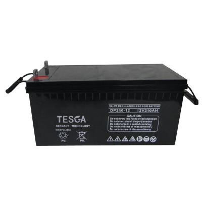 China home solar battery 12v 250ah for solar street light system with connect cable terminal for solar system for sale