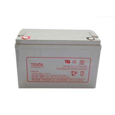 China Solar system 12v 12v 100ah deep cycle battery with gel sealed for solar system factory price for sale