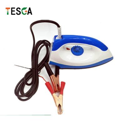 China Adjustable Dry Iron-Temperature DC 12v Dry Iron 100W Powered With 12v20ah Battery for sale