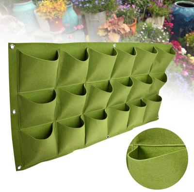 China Planting Flowers Flowers Herbs Grow Bags Felt Pocket Planters Large Capacity Vertical Haning Wall Planter Bags for sale