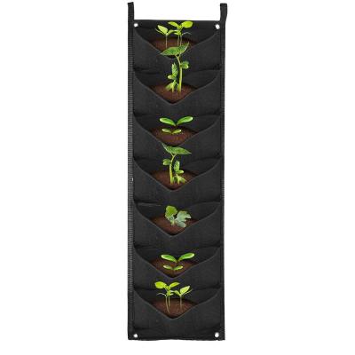 China Eco - Friendly Garden 2 3 5 7 25 36 Pocket Hanging Grow Bags Vertical Plant Grow Bags for sale