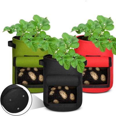 China Eco - Friendly And Durable Potato Grow Bags 7 Gallon 4 Pack Aeration Planting Bags for sale