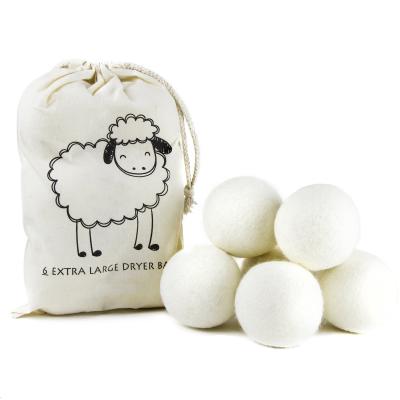 China Wholesale 6-Pack XL New Zealand Wool Dryer Balls 100% Wool Dryer Cleaning Balls With FBA DDP Service for sale