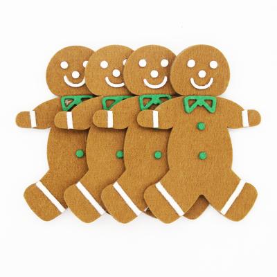 China Wholesale Home Decor Festival Decoration Christmas Tree Handmade Felt Gingerbread Man Soft Toy for sale