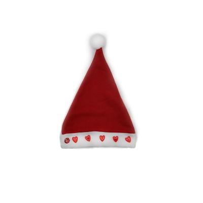 China Festival Decoration Home Christmas Decorative Hats Sombreros Led Light Felt Kids Christmas Hat Santa Hat With Light for sale