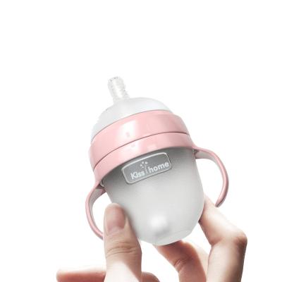 China BPA Free Silicone Real Breast Touch Baby Bottle Warm Soft Wide Mouth Baby Bottle PP 240ml Selling Bottle for sale