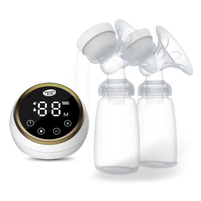 China BPA Free Double Suction Bottle Baby Driver Massage Moms Helper Time-Limited Hands Free Milk Extractor for sale