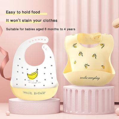 China Original Baby Bibs Silicone BPA Free High Quality Waterproof Soft Customizable Bibs Silicone Free Printing Bibs for sale