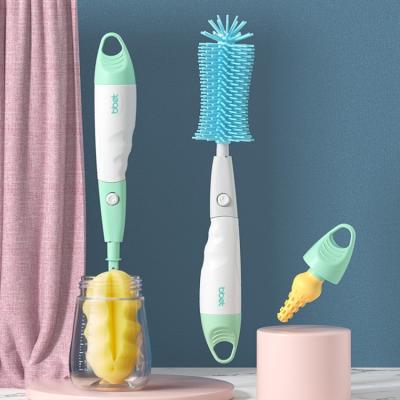 China BBET PP Nipple 3In1 Mini Baby Bottle Brush Set Food Grade Silicone Viable High Quality Baby Bottle Brush for sale