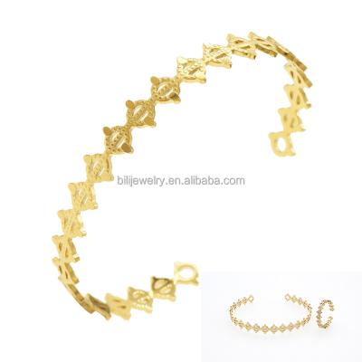 China TRENDY gold plated jewelry new for girls women fashion stylish gift bangle bracelet ring stainless steel jewelry set t21 for sale