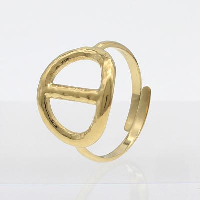 China 2021 New Style TRENDY Fashion Real Gold Plated Stainless Steel Ring For Women Rings Ladies Jewelry Bulk Gift for sale