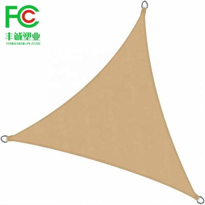 China Wholesale Outdoor Fabric Triangle UV Shade Sail Garden Shade Sun Resistance Plant Shade Garden Beige Color for sale