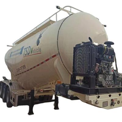 China Type 50 CBM 3 Axle Bulk Cement Tank Trailer Low Density Fly Ash Tanker Truck Trailer V Trailer for sale