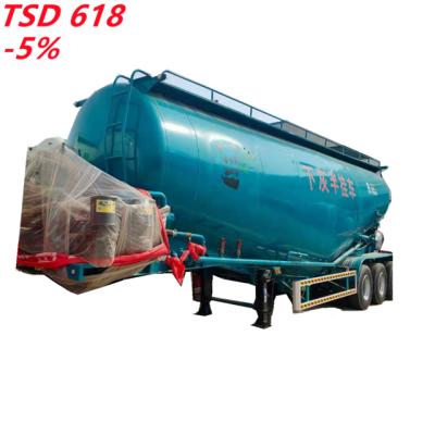 China Bulk Tank Trailer Truck DST Cement Transport Trailer Dry Fly Ash Transport Trailer for sale