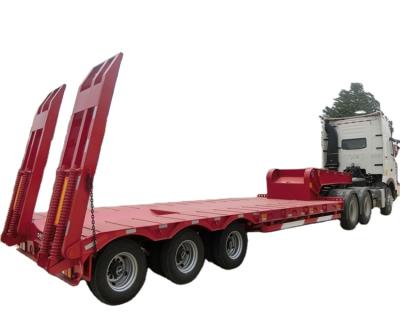 China High Quality Safe Customizable Semi Trailer Trailer DST 3 Axle 60T to100T Truck Bed Trailer Low Bed Trailer for sale