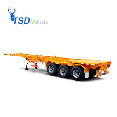 China Truck Trailer DST Factory Container Trailer Chassis Skeleton Tractor Trailer For Sale for sale