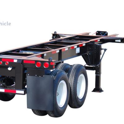 China Truck Trailer 3 Axles 20ft Container Skeleton Chassis Semi Trailer Container Trailer For Sale for sale