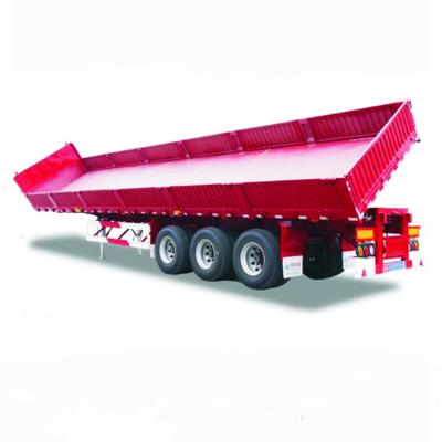 China Truck Trailer 3 Axles Dumper Trailer Side Dump Semi Trailer Side Lifting Over Truck Trailer for sale