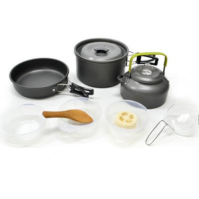 China 2-3 people sustainable cheap suitable portable outdoor camping cookware utensils for sale