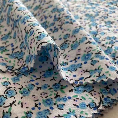 China Waterproof Polyester/Cotton T-shirt Fabric Printed Poplin Fabric For Man Shirt Blouse Dress Textile Wholesale for sale