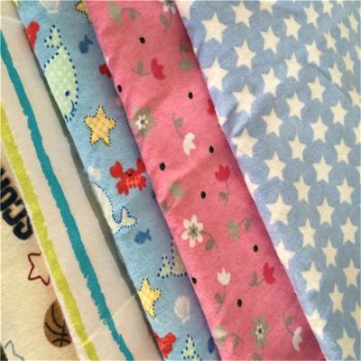 China Organic Flannel CVC Fabric Soft Warm Feel For Babywear, Kids, Pajamas, Blanklets For Newborns for sale